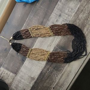 Vintage Glass Bead Statement Necklace